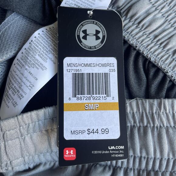 Under Armour Pants Mens Small HeatGear Athletic Training Loose Fit Zipper Gym - Picture 6 of 10